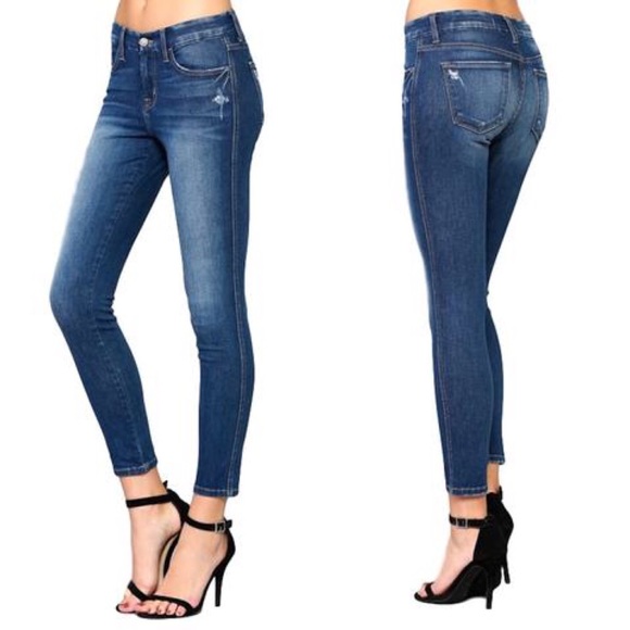 NWT Flying Monkey Blue Sage Ankle Skinny Y2082 - Picture 2 of 2